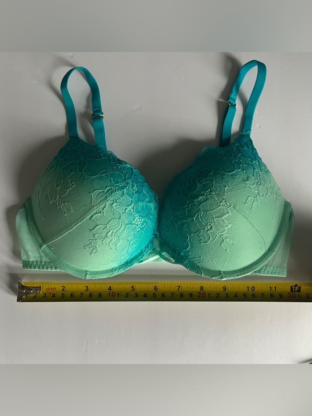 La Senza Beyond Sexy Metallic Lace Bra/Hello Sugar Turquoise Ombré Lace Bra 32C - Picture 9 of 15